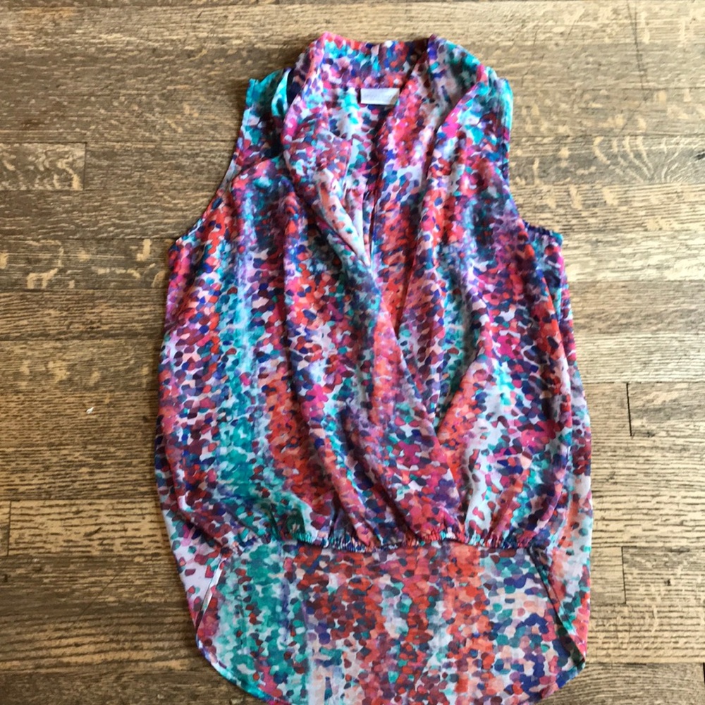 Pretty Watercolor Print Bisou Bisou Top